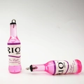 DIY-Anhänger aus rosa Kunstharz in Cocktailflaschenform für Schmuck und Schlüsselanhänger - Rosa