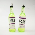 Detail of light green resin cocktail bottle charms for DIY earring and jewelry making - Green