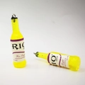 Miniatur-Cocktailflaschen-Anhänger aus gelbem Harz für DIY-Schmuck und Bastelprojekte - Gelb