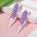 Handgemachter lila-weißer Ton-Lutscher Anhänger für DIY Haarschmuck Zubehör - Lila