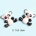 Macro view of cute 2.7x2.6cm resin panda DIY charms with glossy finish for phone case crafts - Hug