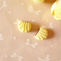 Accessoires de biscuits en résine DIY avec texture réaliste pour décorations créatives - Jaune