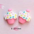 Makro-Detail von 25x28mm Harz-Cupcake-Anhängern für Handyhüllen und DIY-Bastelarbeiten - Foundation