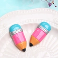 Pendentifs crayons en résine colorée pour le bricolage et décoration de papeterie - Rouge Rose