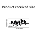 Tabella taglie dettagliata per adesivo murale uccelli su ramo da 60cm per 25cm - Ramo d'Albero Uccello Nero (KSY348B)