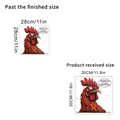 Adhesivo estático para cristal con gallo y frase motivadora para decoración de ventanas - Cabeza de Gallo (KSJ-12)
