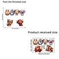 Pegatinas de pared de animales de dibujos animados con carpincho para sala de estar - Pack de Expresiones de Animales KSA-156 40*60CM en Bolsa