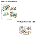 Cute colorful birds on branches waterproof wall stickers for living room decor - KSC-27 Tree Branch Bird (KSC-27)