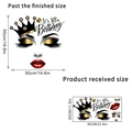 Birthday queen wall stickers with crown and red lips design for home decoration - KSC-30 Queen Birthday (30x60cm)