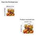 Detail of harvest-themed wall sticker showing pumpkin fruit basket dimensions and sizes - Realistic Fruit Veg Basket Style (KSC-25A) / 30x30cm