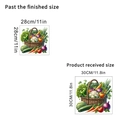 Close-up of a fruit and vegetable basket wall decal showing detailed size specifications - Realistic Fruit Veg Basket Style (KSC-25CC) / 30x30cm