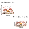 Mushroom and squirrel watercolor wall decal with layout and finished size display - Mushroom Squirrel (KSC-38)