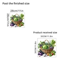 Detail of vegetable fruit basket wall sticker with size dimensions for home decor - Realistic Fruit Veg Basket Style (KSC-25D) / 30x30cm