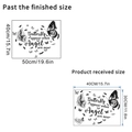 Waterproof butterfly and angel wing wall sticker for home decor with size specifications - KSC-49 Butterfly Quote Feather / Bagged Packaging