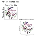 Detailed size chart for the Gypsy Soul feather and floral moon waterproof wall sticker - Purple Moon Style (KSC34E)