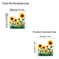 Adesivi murali autoadesivi a forma di girasole impermeabili per bagno e camera da letto - 30x30cm