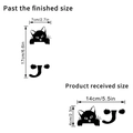 Adesivo murale interruttore gatto nero impermeabile per arredo camera da letto 14x6cm - 14x6CM Senza Borsa
