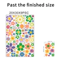 Waterproof Daisy flower wall stickers set including 9 colorful PVC decorative decals - Multicolor Daisy Style