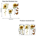 Wandtattoo Set mit Sonnenblumen und Schmetterlingen für stilvolle Zimmerdeko - Sonnenblume Schmetterling (KSY-356ABC 3-teiliges Set)