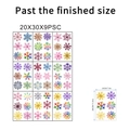 Set van 9 kleurrijke sneeuwvlok raamstickers voor kerstversiering op glas en tegels - Kleurrijke Sneeuwvlok Stijl