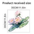 Spécifications de taille pour stickers muraux lotus montrant dimensions de 30cm - KSA88F-30X35CM En Sachet