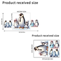 Waterdichte zelfklevende pinguïnfamilie muurstickers met afmetingen voor decoratie - 40x57cm