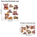 Herfst muurstickers met cartoon muizen en pompoenen inclusief gedetailleerde afmetingen - 40x57cm