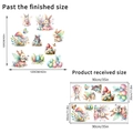 Wandtattoo-Set Osterhase und Pilz, Aquarell-Traumfee-Kaninchen-Deko, Größe 120x120cm - 30*90CMX2 Set in Tasche