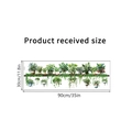 Vinilo decorativo de plantas verdes en macetas y cestas colgantes con medidas 90x30cm - 30x90cm