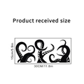 Wasserdichter Oktopus Tentakel Wandsticker selbstklebend in Schwarz 30x15cm Layout - 30cmx15cm