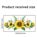 Sonnenblumen Wandtattoo Detailansicht mit Maßen 30x60cm für Wohnzimmer Deko - Einzeln Beutel Verpackt