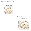 Specifiche delle dimensioni dell'adesivo murale impermeabile con fiori dorati per bagno - Stile Floreale B (KSY333B)
