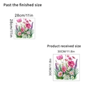 Maße der Tulpen-Wandaufkleber zeigen 30x30cm Bogen und 28x28cm fertige Anbringung - Tulpe Gänseblümchen Kombi (KSY337A)