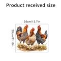 Waterproof farm rooster wall stickers for kitchen decor, 35x30cm self-adhesive mural art - KSY340-30*35CM
