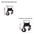Tableau des tailles du sticker chat noir avec dimensions du produit de 30x30cm et 28x28cm - 30x30cm / KSA118A