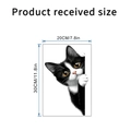 Guide détaillé des dimensions du sticker mural chat noir affichant la taille 20x30cm - 20x30cm / KSA118B