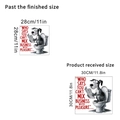 Waterproof wall sticker showing a cartoon dog reading newspaper with dimension layout - Dog