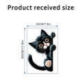 Guide des dimensions pour l'autocollant mural chat noir mesurant 20x30cm - 20x30cm / KSA118D