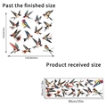Waterproof swallow wall stickers with multiple bird poses and size layout details - 30x90cm / Swallow (KSXN-70)