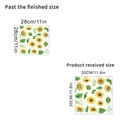 Pegatinas de pared de girasol impermeables con medidas del producto final y recibido - Girasol (KSA127A)