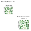 Dimensiones detalladas de los vinilos de hojas tropicales con medidas de diseño y final - Hojas de Monstera (KSA127B)