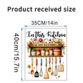 Kitchen wall decal featuring utensil illustrations and 'We Make Memories' quote, 14x15.7 inch - Kitchen Quotes Series (KSA130A)