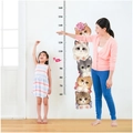 Detailed kids height measurement wall sticker with cute cartoon cats and numeric scale - Height Chart Cat (SK7178)