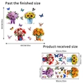 Wasserdichte Sonnenblumen und Schmetterling Wandaufkleber Set für Wohnzimmer Deko - Sonnenblume Gänseblümchen Schmetterling (30x90cmx2)