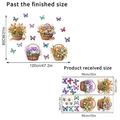 Waterproof tulip flower basket and butterfly wall decals for living room decor - KSA131 Flower Basket Butterfly 30*90CMX2 Pack