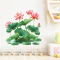Waterproof lotus and lily pad wall stickers for a bright kids bedroom decoration - Classic Lotus (KSXN-83)