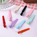 Set of eight colorful candy-toned DIY metal hair clips in various vibrant pastel finishes - Multicolor