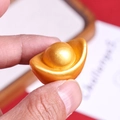 Miniature golden resin sycee ingot charm for DIY micro-landscapes and New Year decor - Large Golden Yuanbao / Gold