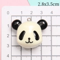 Cute resin 3D panda head pendant for DIY keychains measuring 2.8cm by 3.5cm - Panda Head
