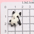 Detailed view of resin panda charm measuring 1.3x2.1cm on a white scale ruler - Small Crawling Panda
